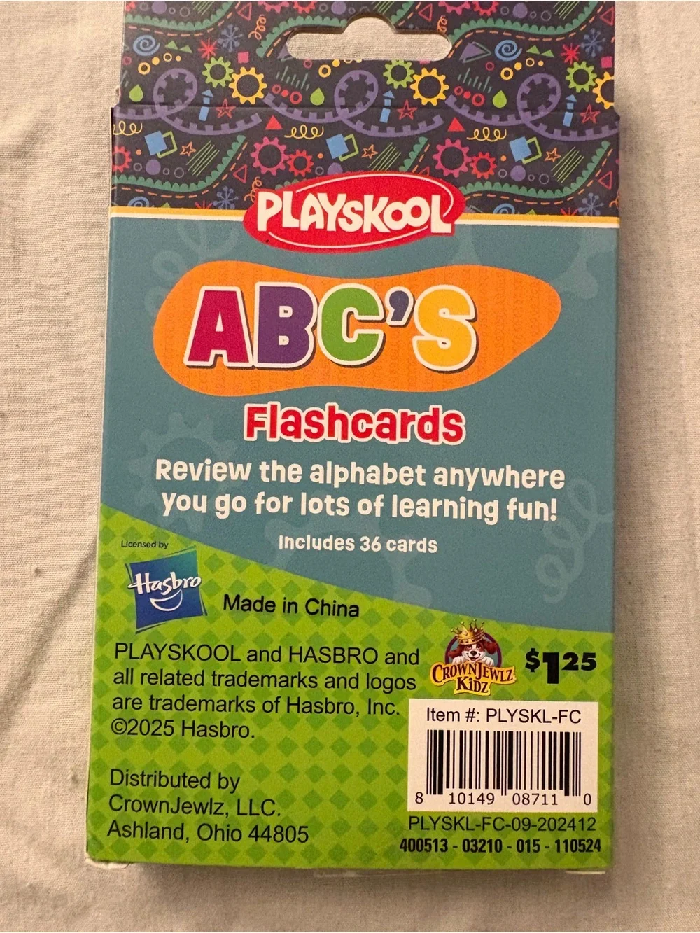3 packs of learning flash cards ABC's, First Words and Memory